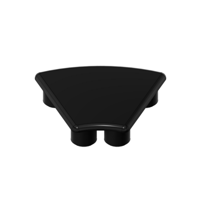 60-230-1 MODULAR SOLUTIONS POLYAMIDE END CAP 45MM X 45MM RADIUS 45 DEG BLACK